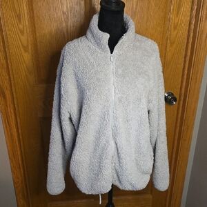 Victoria's Secret Cozy Gray Teddy Jacket